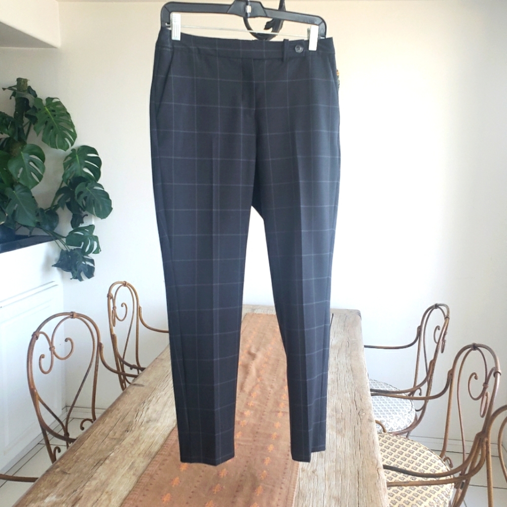 Slim Leg Wool Blend Trousers